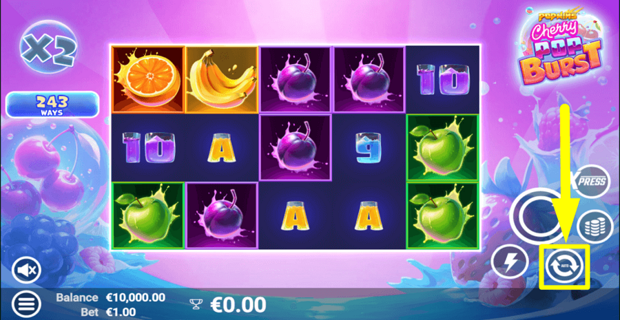 Cherrypop Burst Autoplay Feature