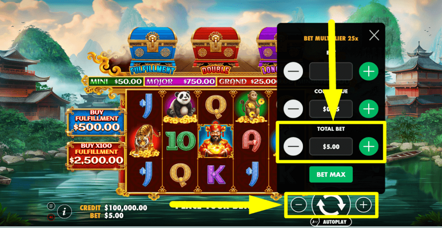 Chests Of Cai Shen 2 Total Bet Value
