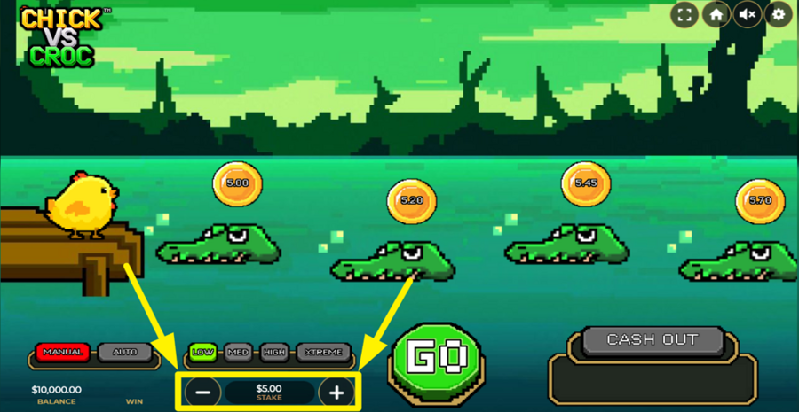 Chick Vs Croc Adjust Bet