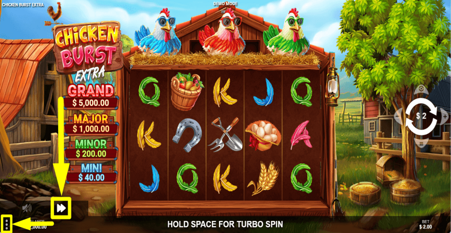 Chicken Burst Extra Turbo Feature