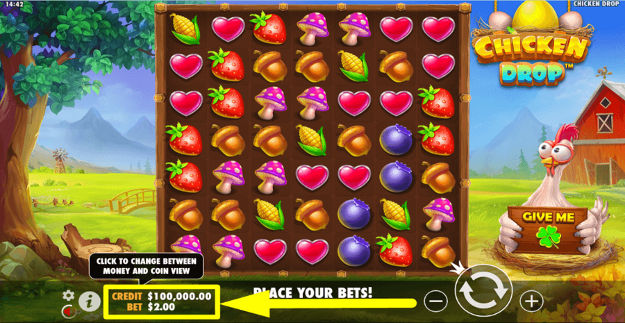 Chicken Drop Credit View