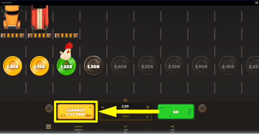 Chicken Highway Cashout Button