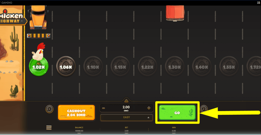 Chicken Highway Go Button