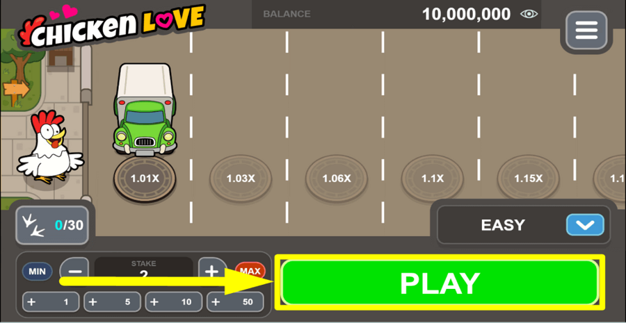 Chicken Love Play Button