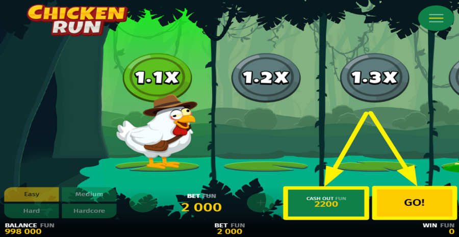 Chicken Run Cashout Or Go