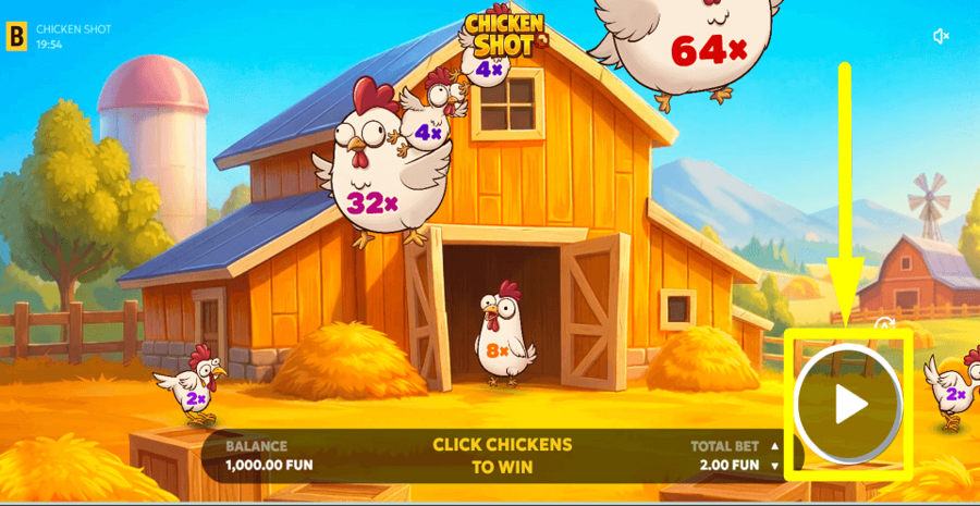 Chicken Shot Play Button