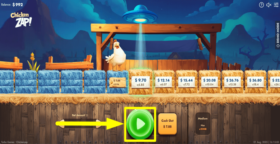 Chicken Zap Play Button