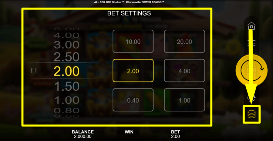Chickenville Power Combo Bet Value