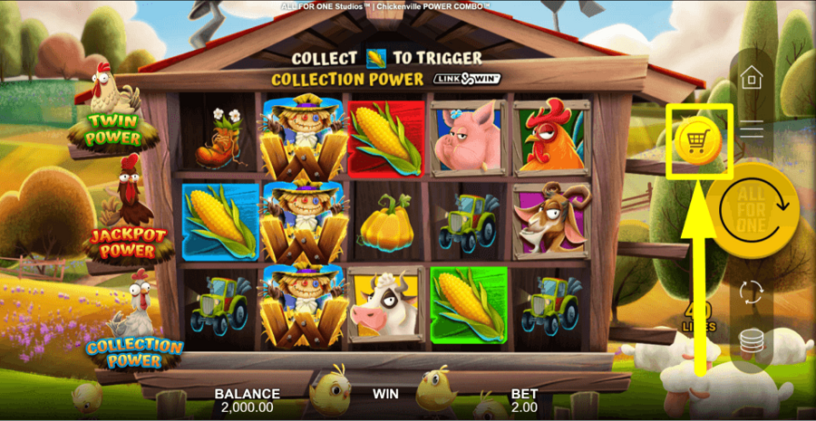 Chickenville Power Combo Buy Feature