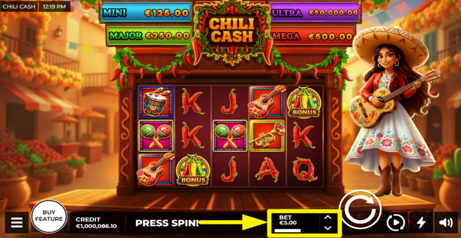 Chili Cash Adjust Bet