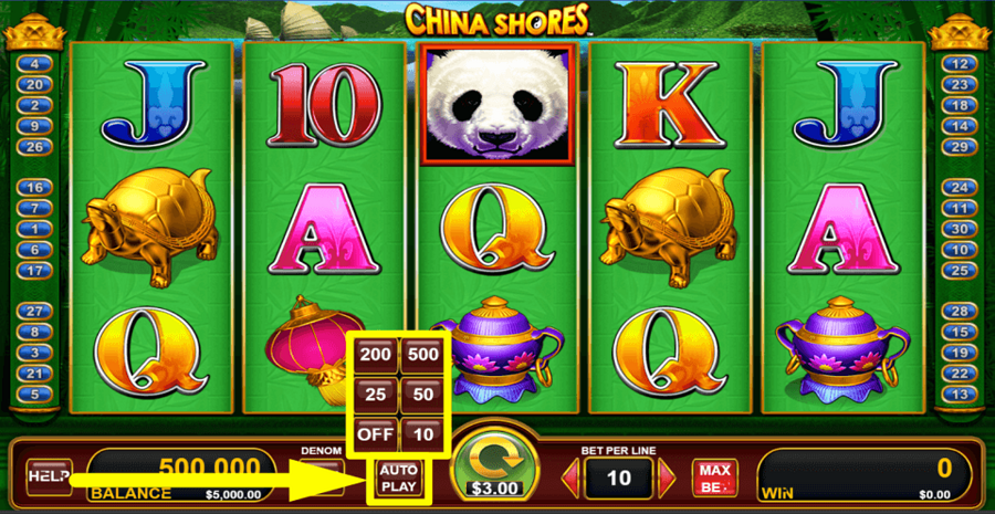 China Shores Autoplay Feature