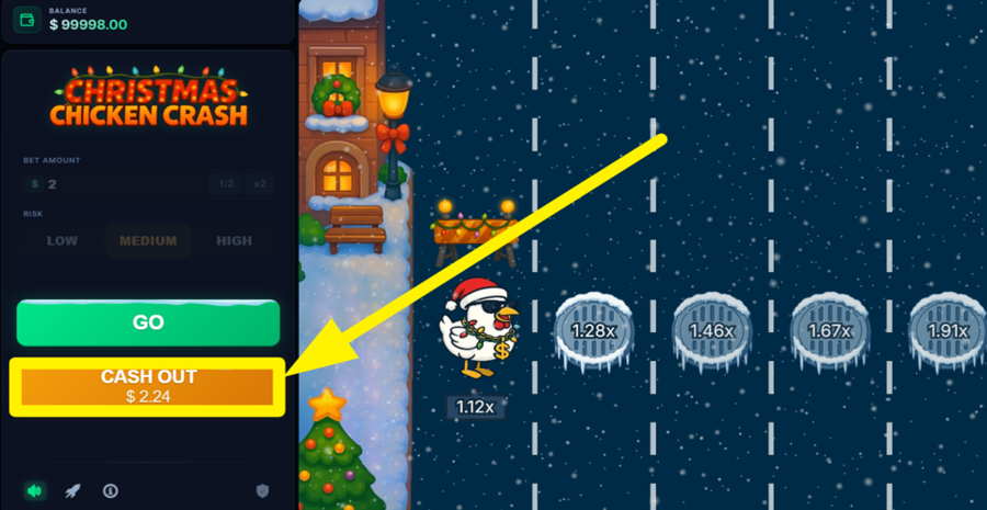 Christmas Chicken Crash Cash Out