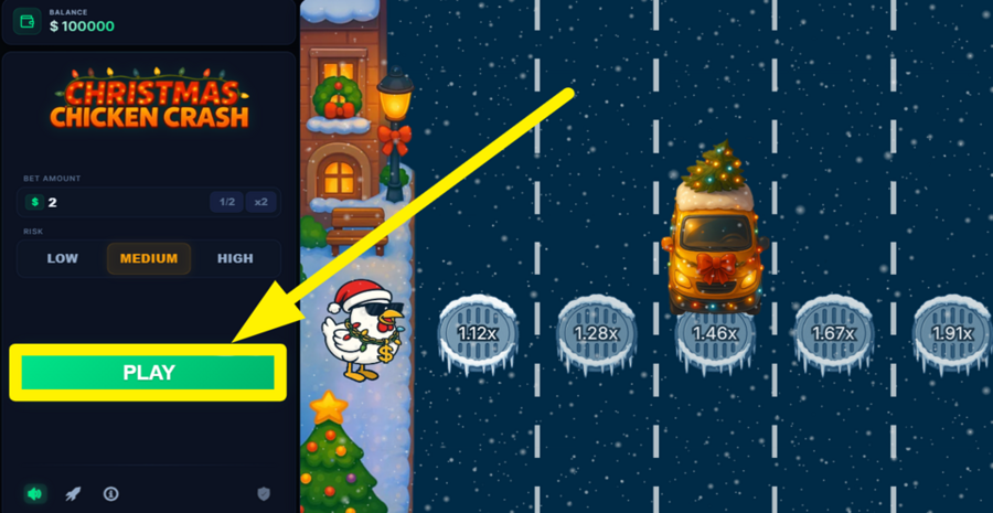Christmas Chicken Crash Play