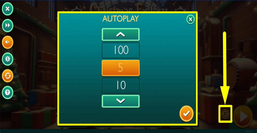 Christmas Factory Autoplay Feature