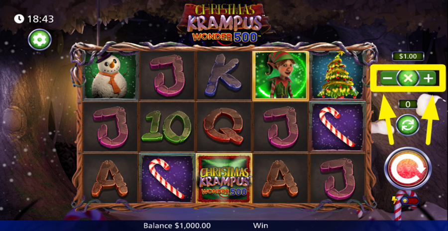 Christmas Krampus Wonder 500 Adjust Bet