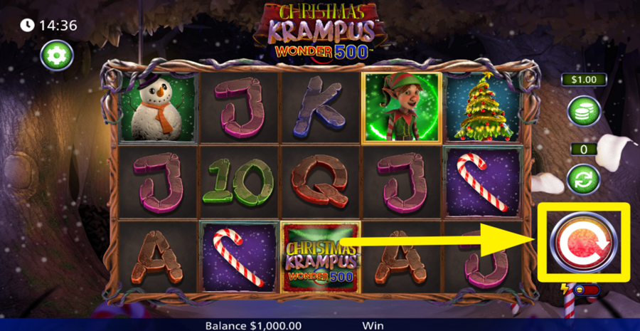 Christmas Krampus Wonder 500 Spin Button