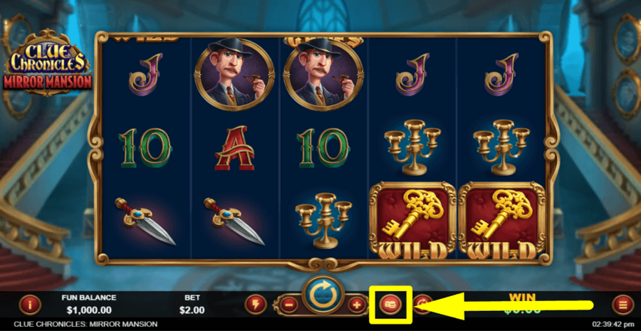 Chronicles Mirror Mansion Max Bet Button
