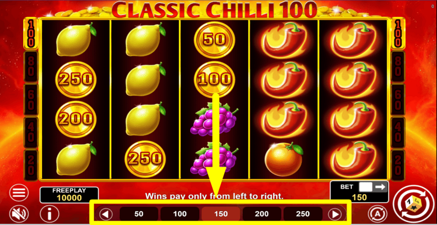 Classic Chilli 100 Bet Value
