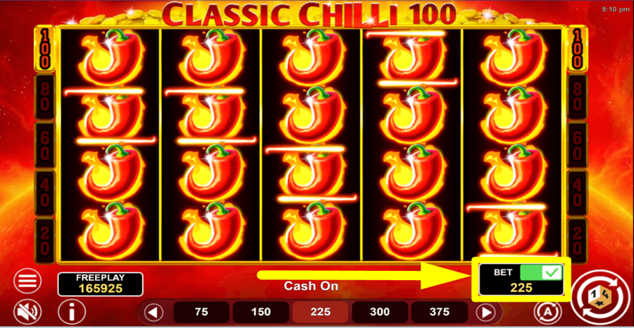 Classic Chilli 100 Cash On Feature
