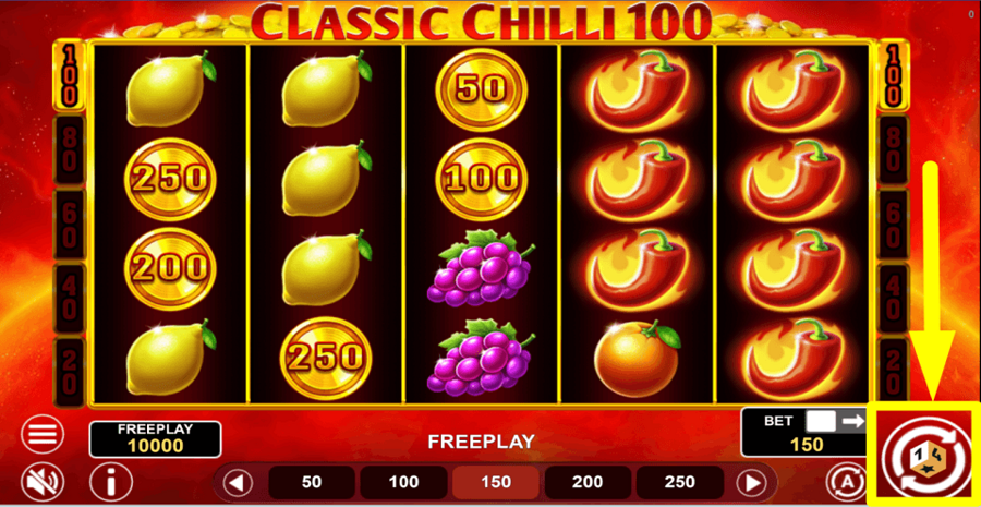 Classic Chilli 100 Spin Button