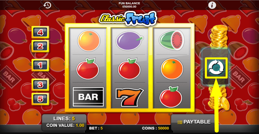 Classic Fruit Spin Button