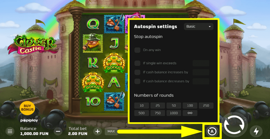Clover Castle Autoplay Feature