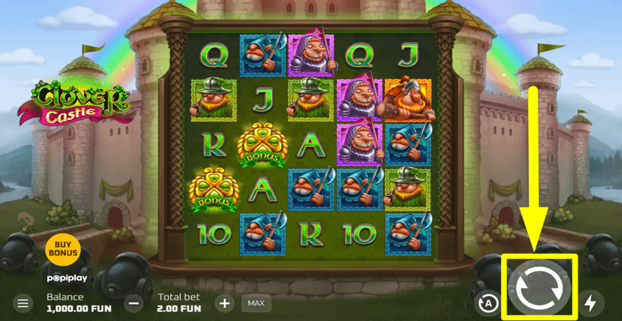 Clover Castle Spin Button