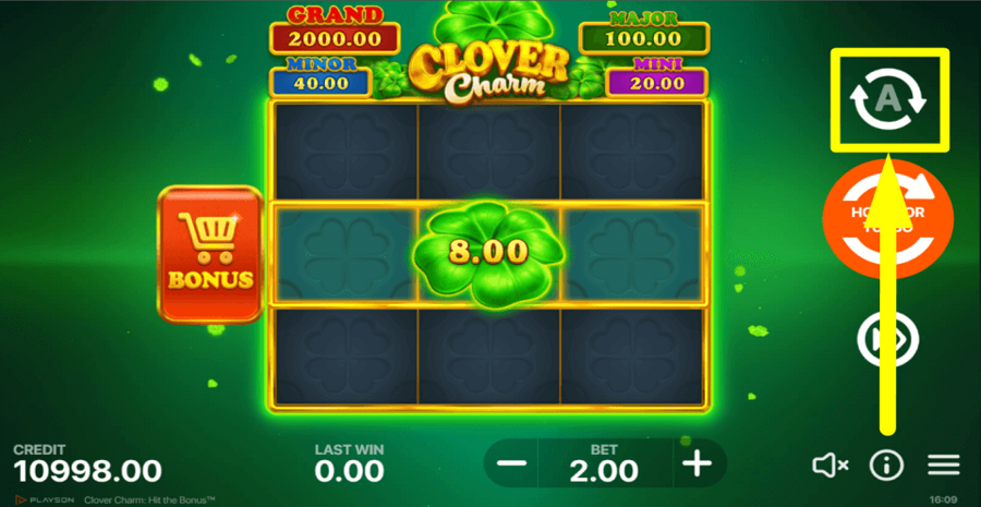 Clover Charm Hit The Bonus Autoplay Feature