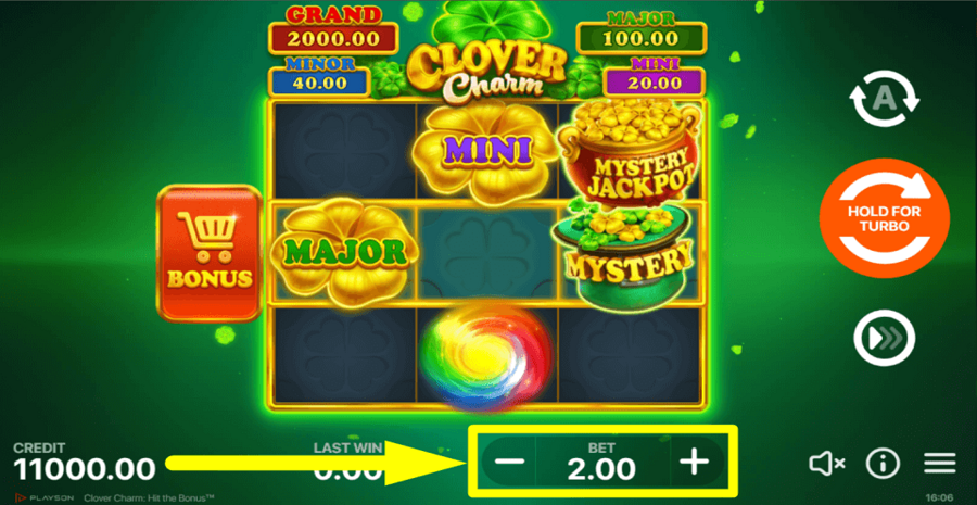 Clover Charm Hit The Bonus Bet Value