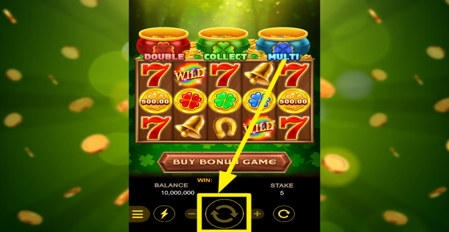 Clover Coin Combo Spin Button