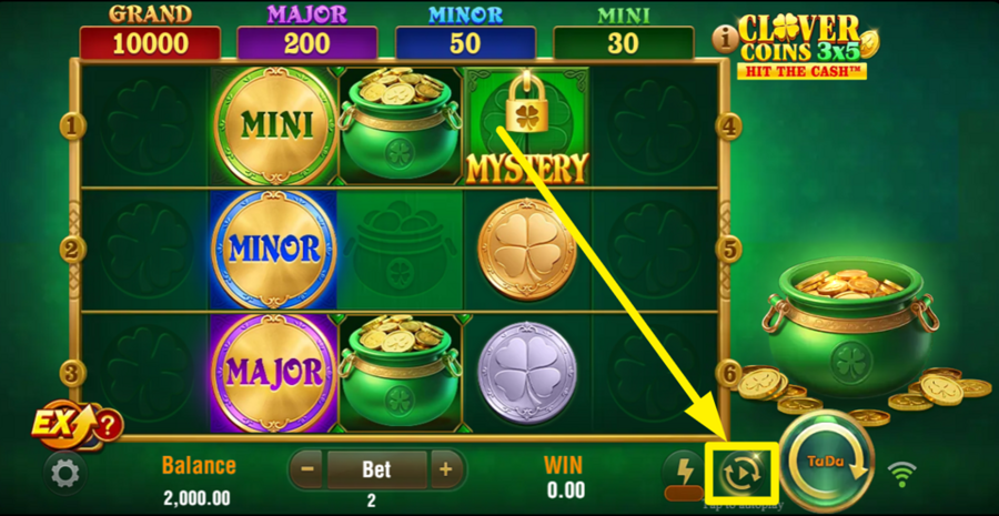 Clover Coins 3x5 Autoplay