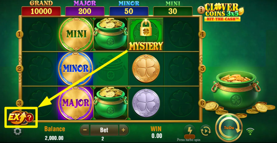 Clover Coins 3x5 Extra Chance