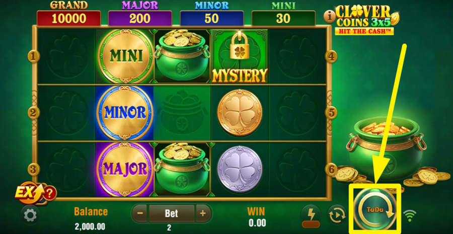Clover Coins 3x5 Spin