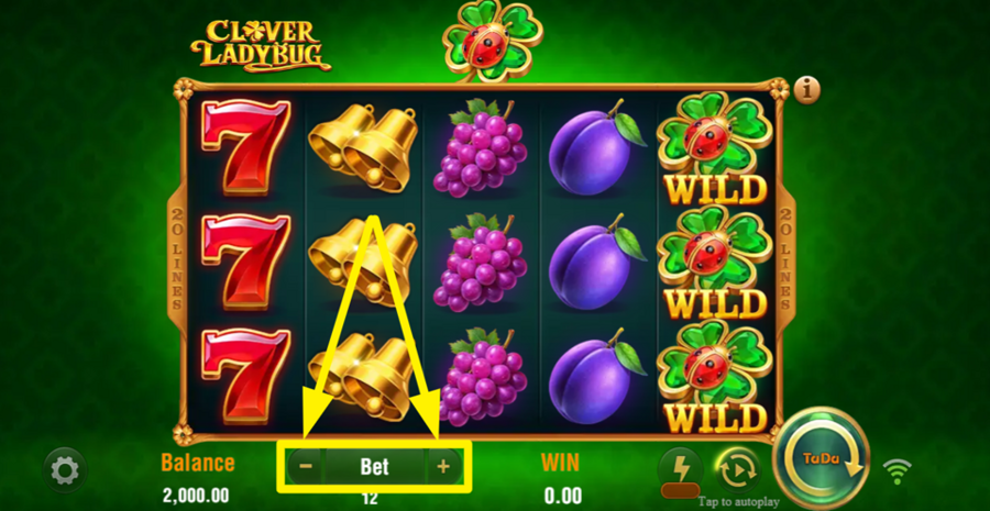 Clover Ladybug Adjust Bet