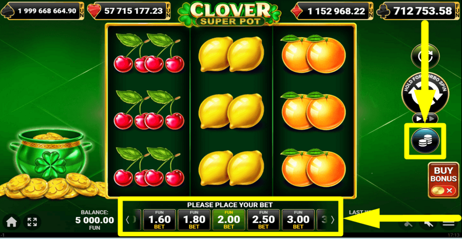 Clover Super Pot Bet Value