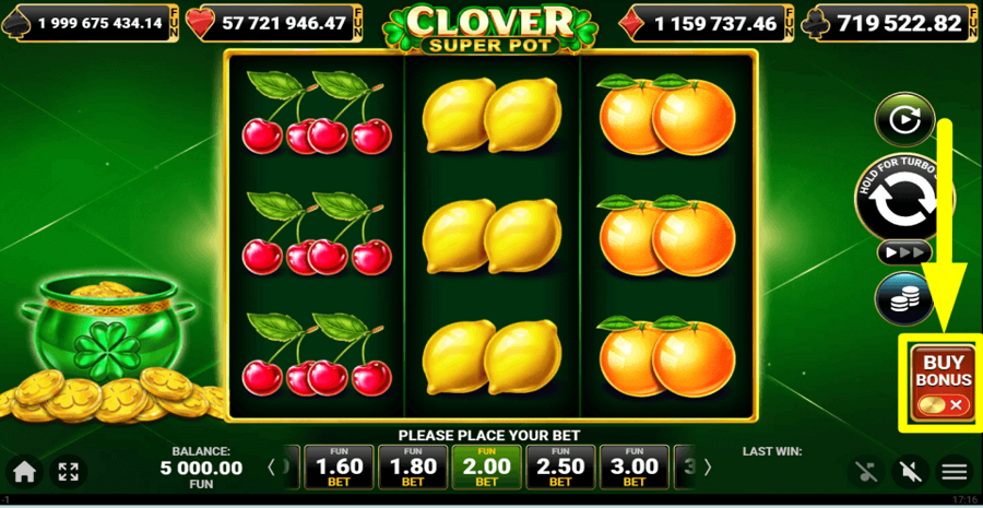 Clover Super Pot Buy Feature