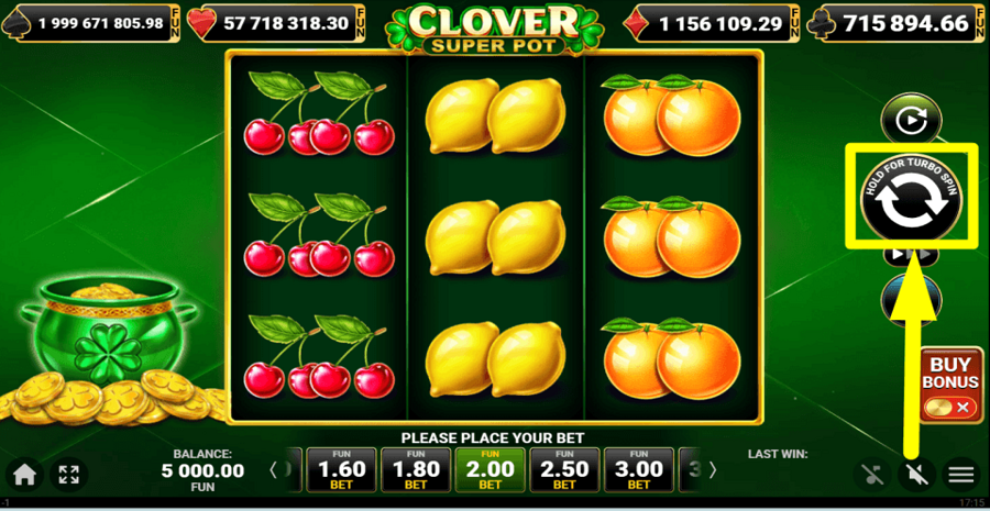 Clover Super Pot Spin Button