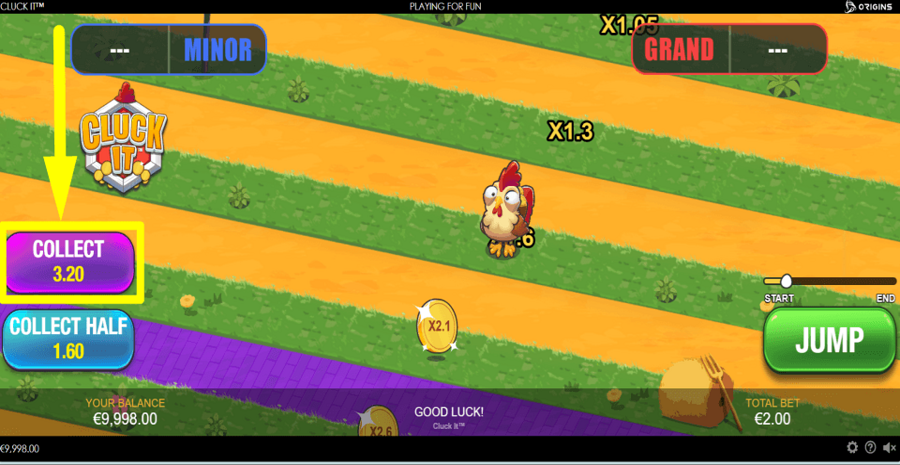 Cluck It Collect Button