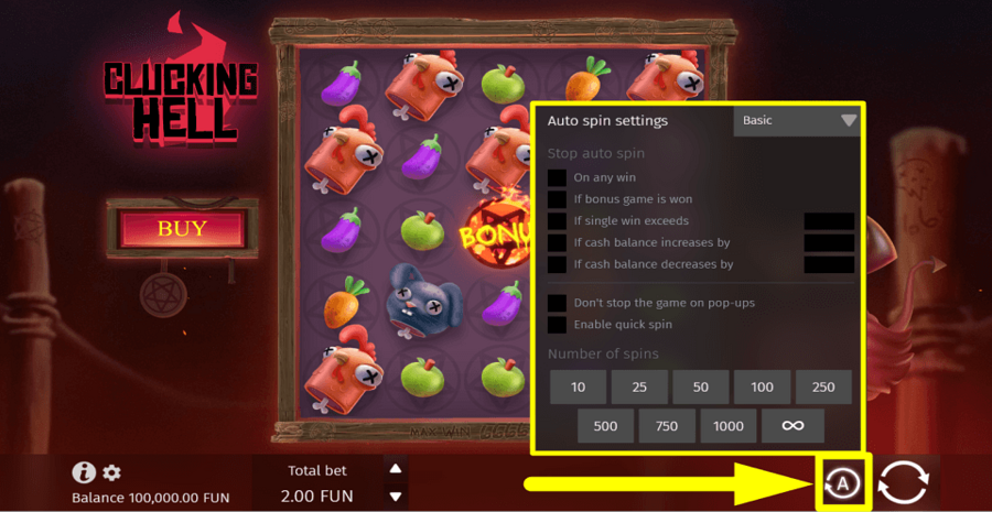 Clucking Hell Autoplay Feature