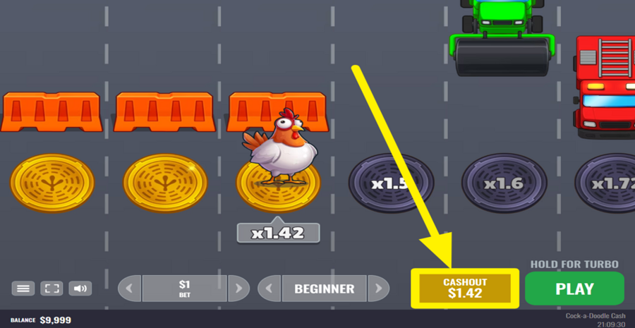 Cock A Doodle Cash Cashout