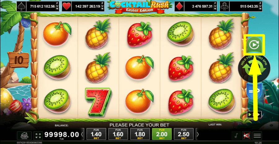 Cocktail Rush Easter Edition Autoplay Feature