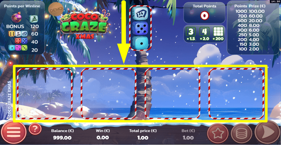Coco Craze Xmas Place Dice