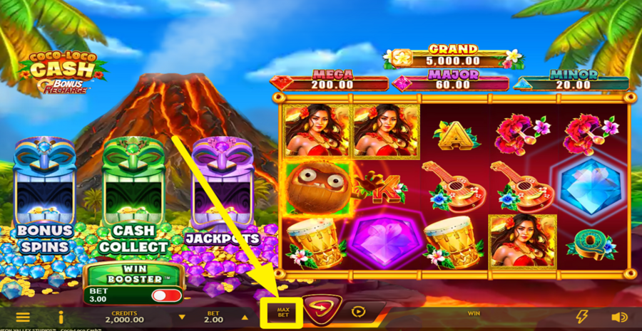 Coco Loco Cash Max Bet