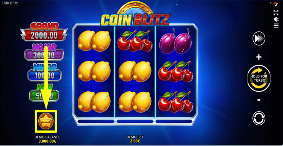 Coin Blitz 3x3 Running Wins Buy Feature