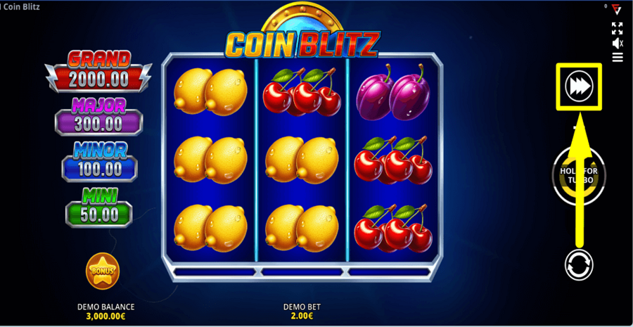 Coin Blitz 3x3 Running Wins Turbo Feature