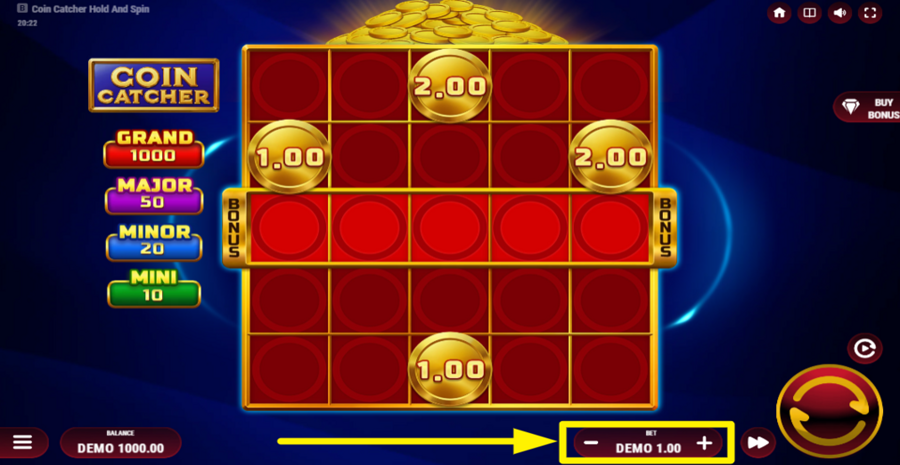 Coin Catcher Adjust Bet