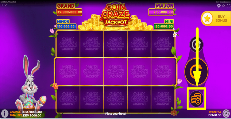 Coin Craze Jackpot Bet Value