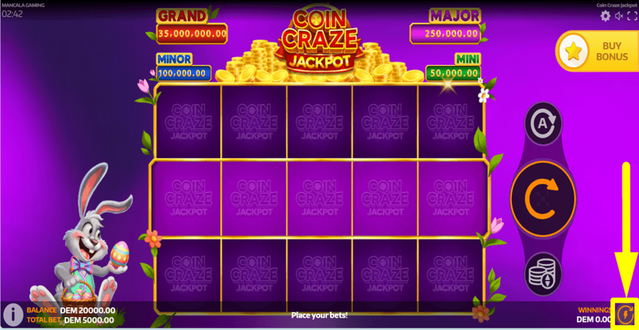 Coin Craze Jackpot Turbo Feature