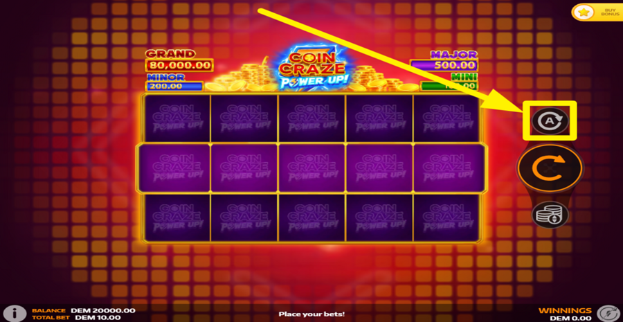 Coin Craze Powerup Autoplay