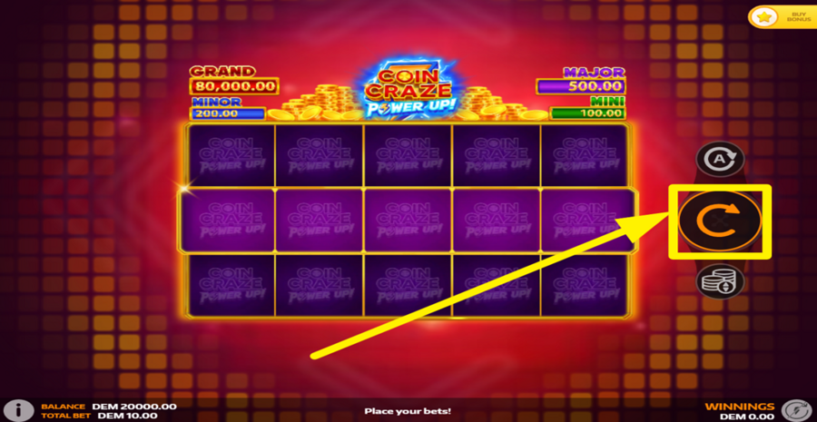 Coin Craze Powerup Spin